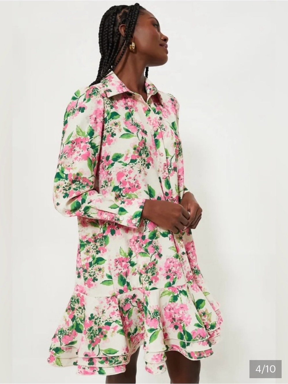 Tuckernuck floral gossamer shirt dress